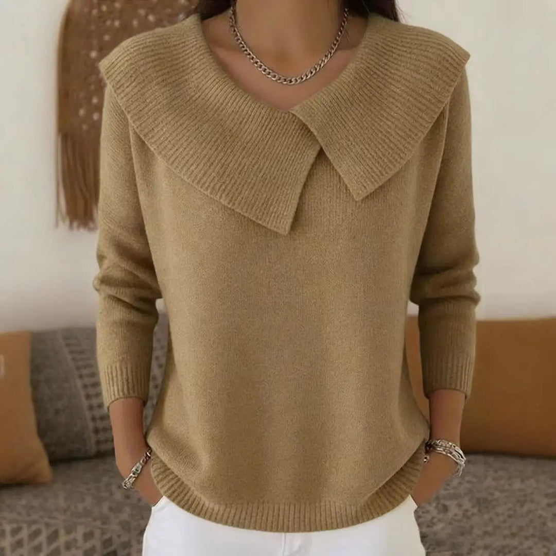 Marigold Fold Collar Sweater
