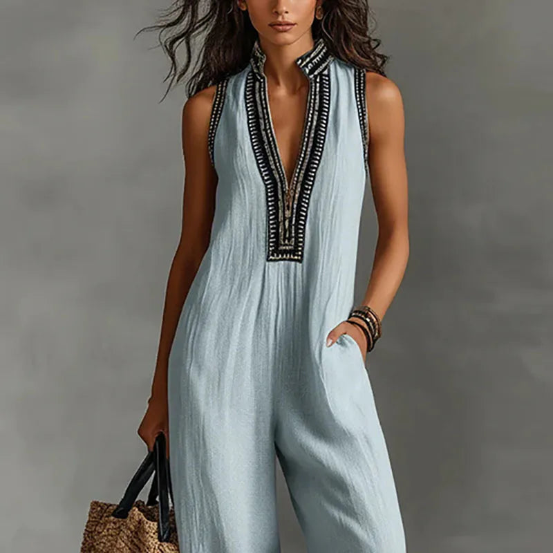 Yasmine Lace Trim Jumpsuit