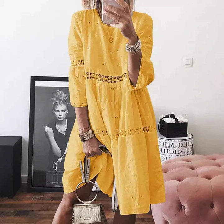 Lenna Lace Trim Midi Dress