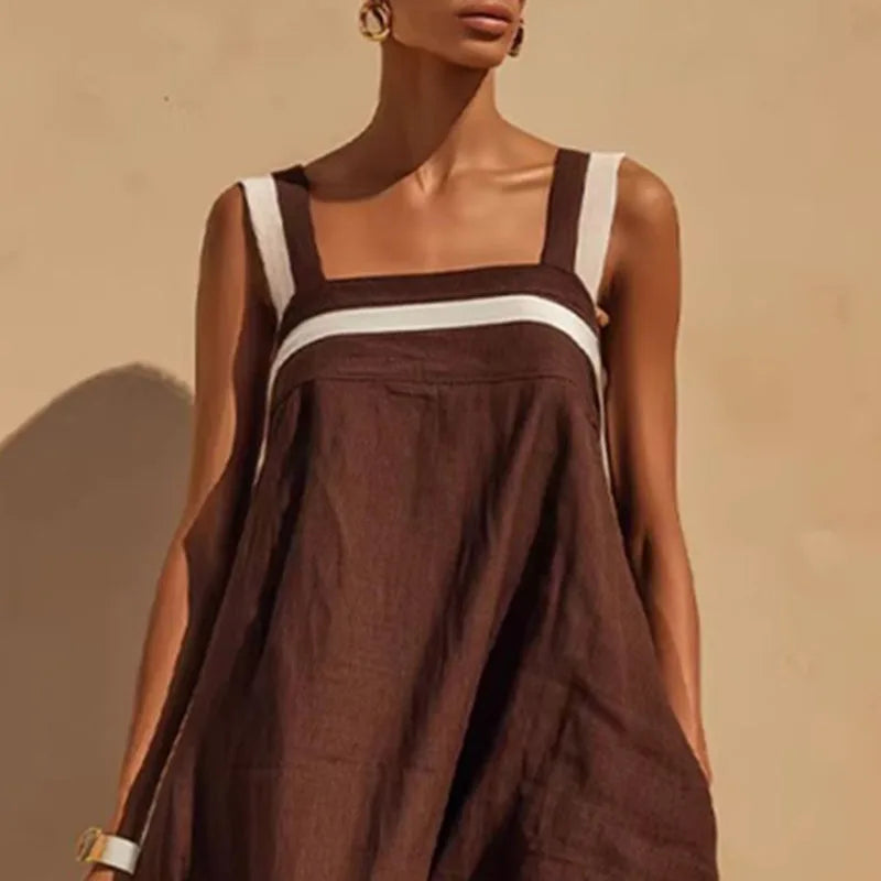 Thessaly Color Block Maxi Dress