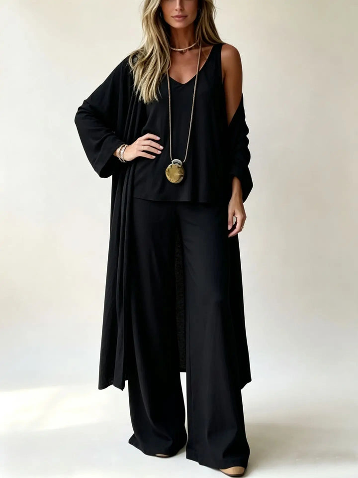 Darlene Open Front Three Piece Set