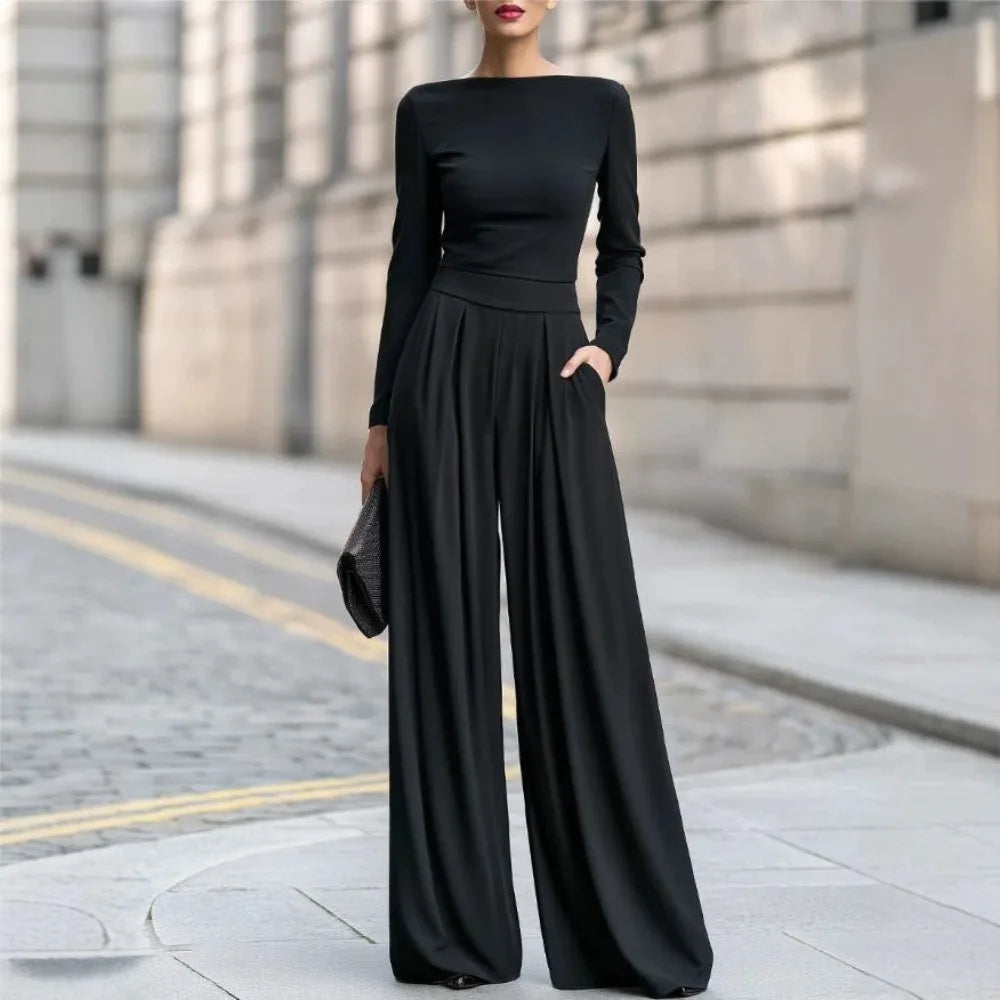 Anneke Pleated Waist Jumpsuit