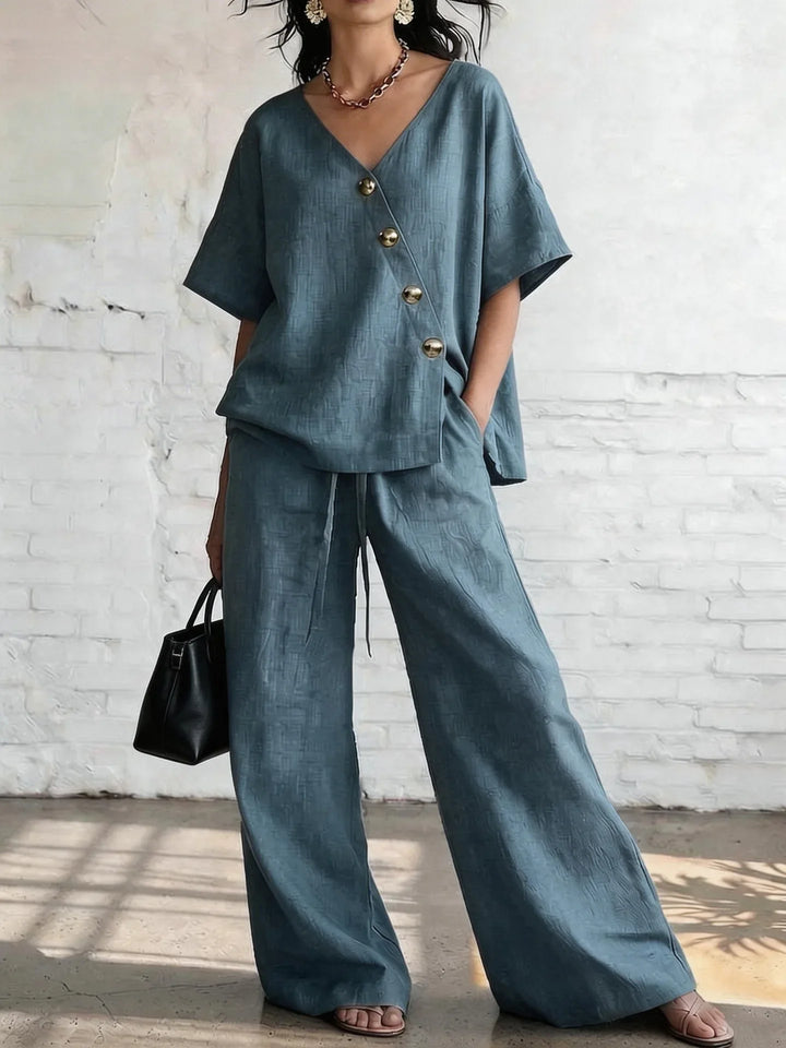 Geneva Relaxed Wide Leg Trouser Set