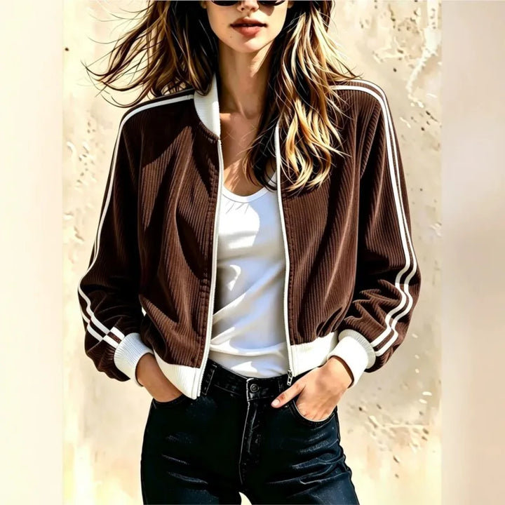 Aline Ribbed Bomber Jacket