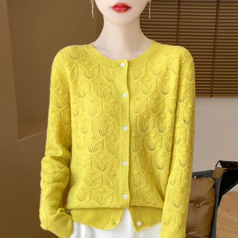 Ophelia Jacquard Knit Cardigan