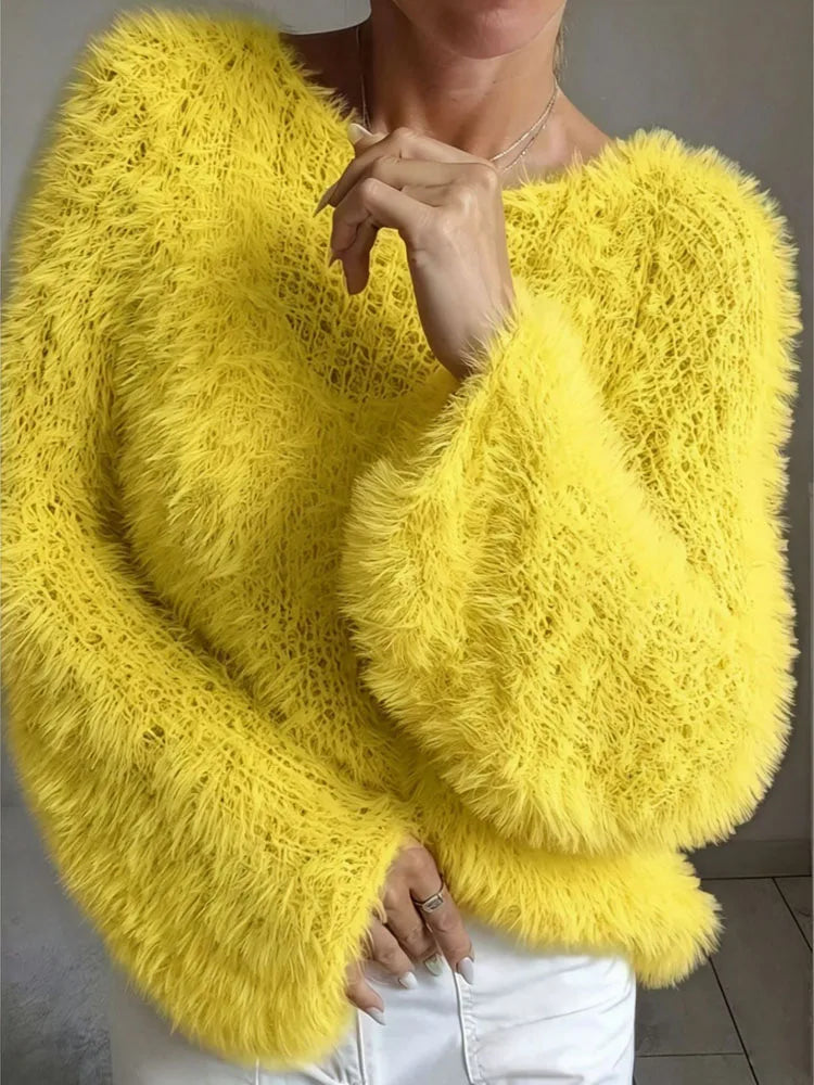 Milena Fuzzy Knit Sweater