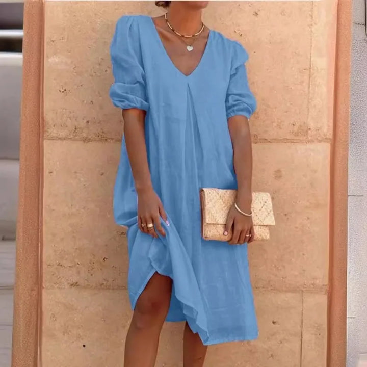 Ginnie Puff Sleeve Midi Dress
