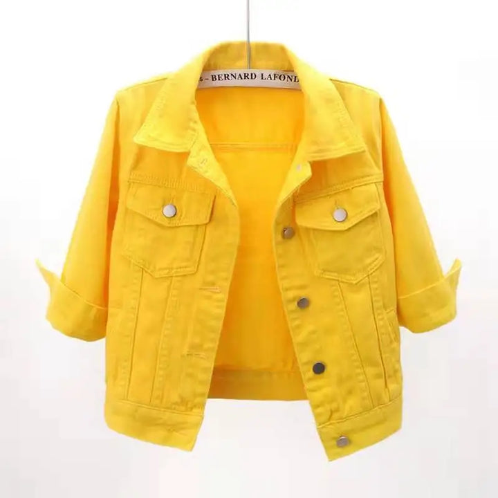 Orleena Cropped Denim Jacket
