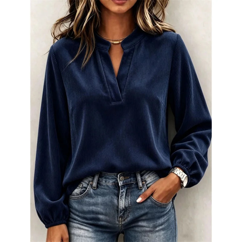 Josephine Notched Neck Blouse