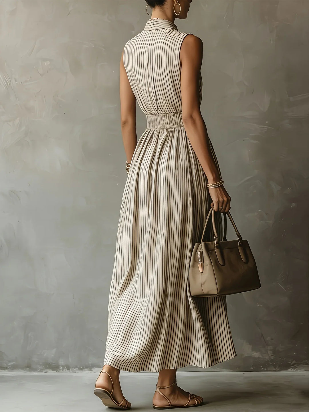 Soraya Elegant Sleeveless Midi Dress