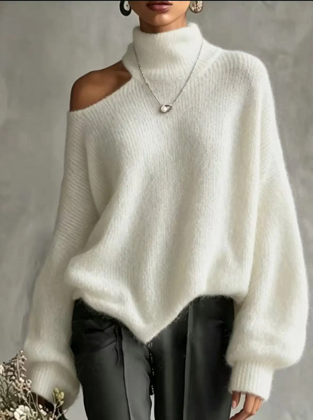 Emberly Cutout Shoulder Sweater