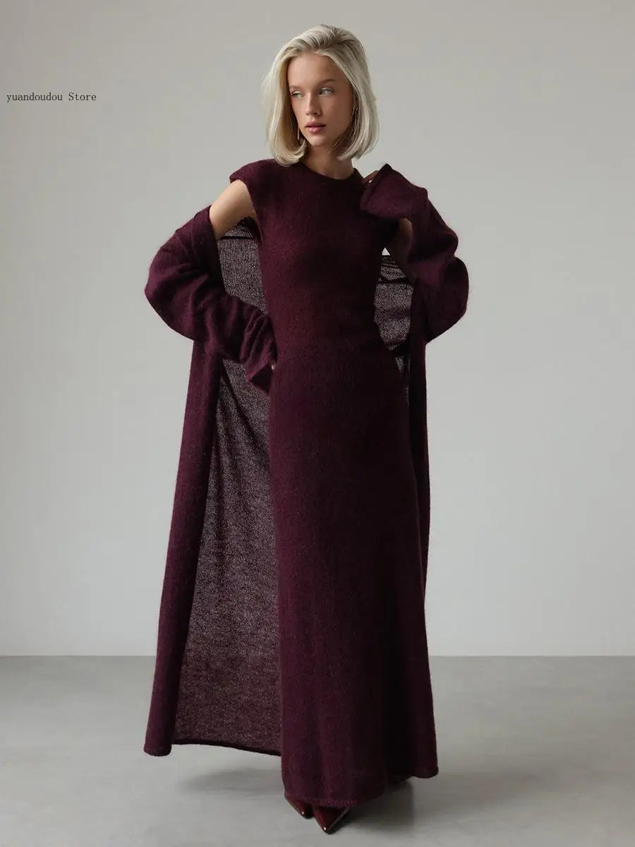 Marisol Ribbed Knit Sweater Dress Set