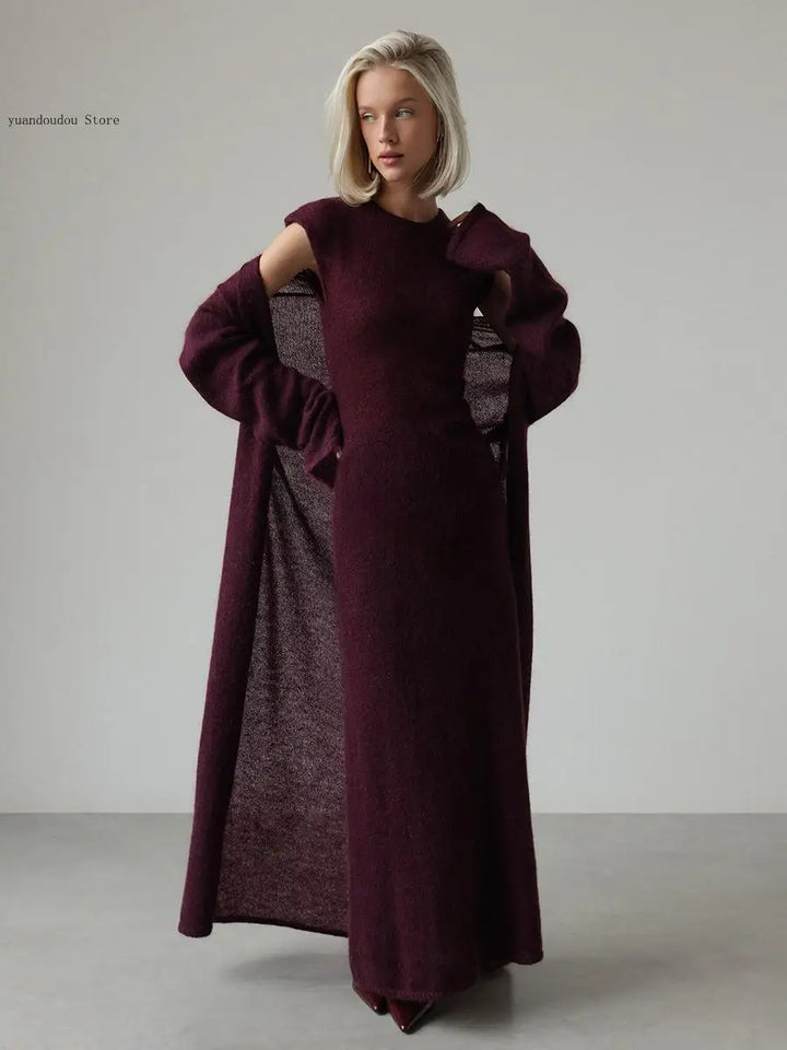 Marisol Ribbed Knit Sweater Dress Set