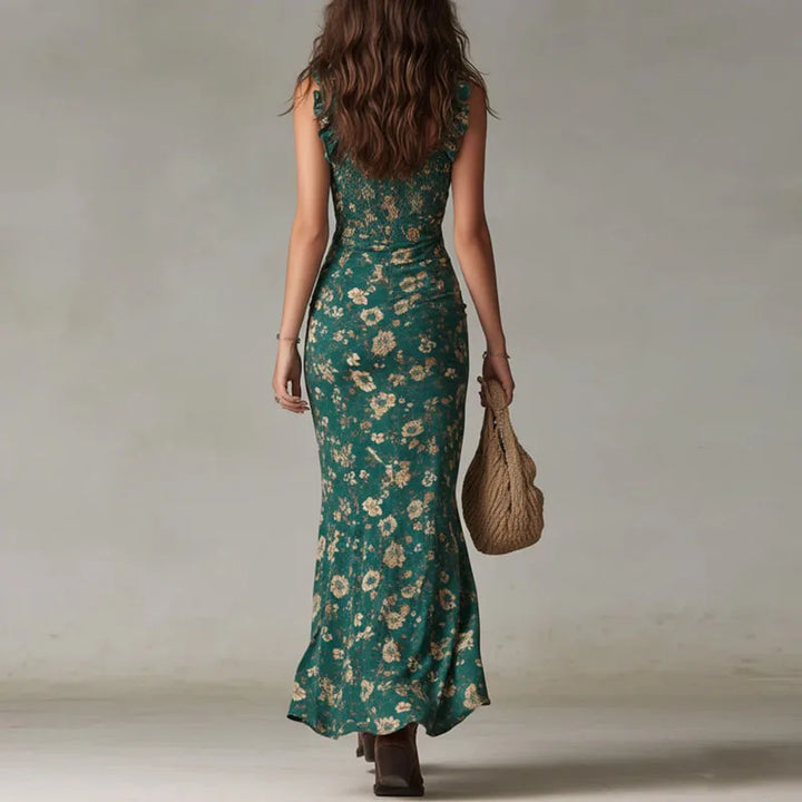 Taylor Flowy Floral Slit Maxi Dress