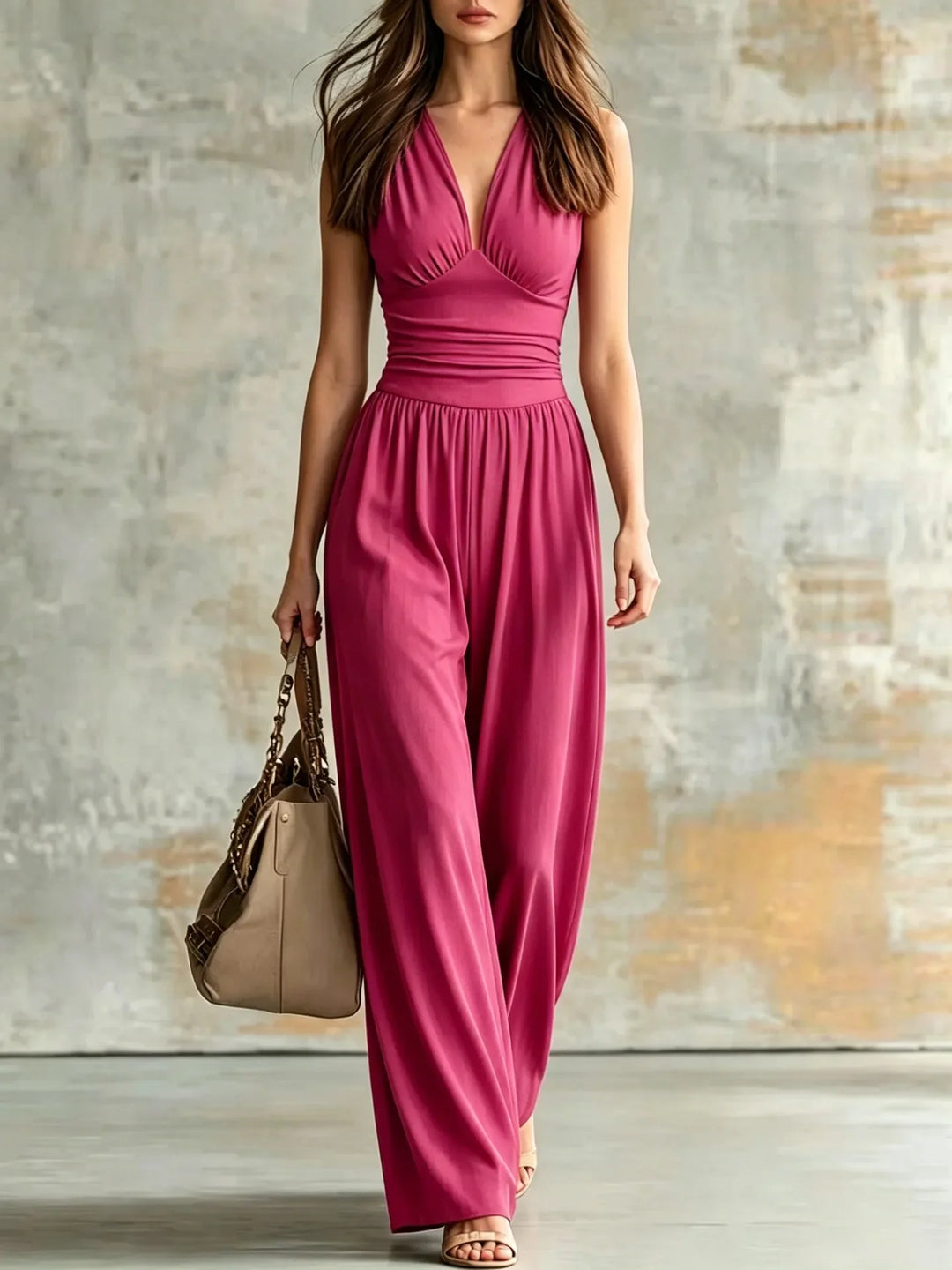 Ana Figure Flattering V Neck Jumpsuit