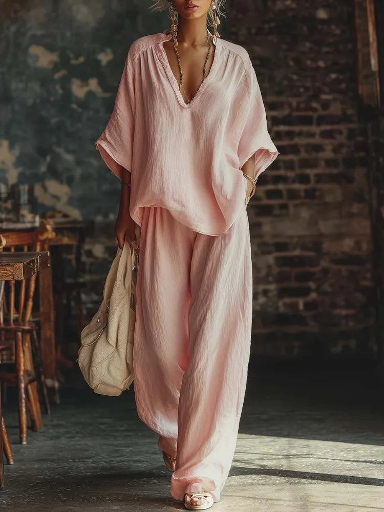 Zadie Relaxed Wide Leg Pant Set