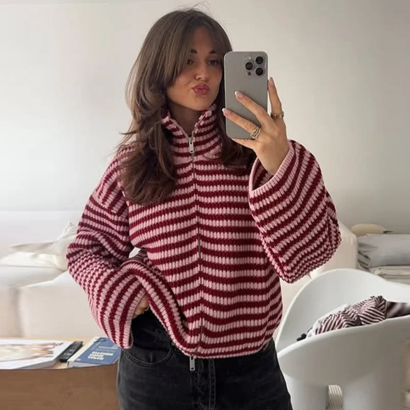 Rosalie Ribbed Mock Neck Sweater