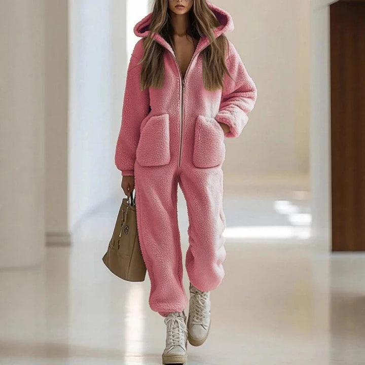 Winslet Zip Front Sherpa Jumpsuit