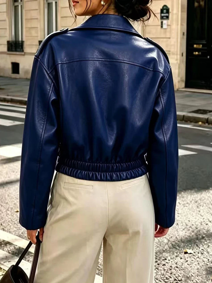 Yolanda Cropped Moto Jacket