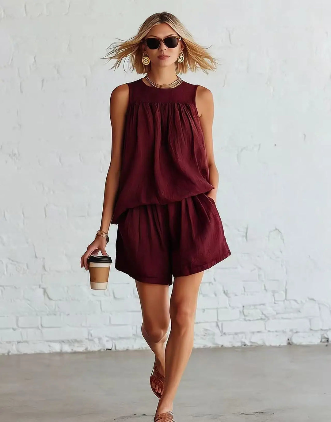 Arwen Casual Relaxed Shorts Set