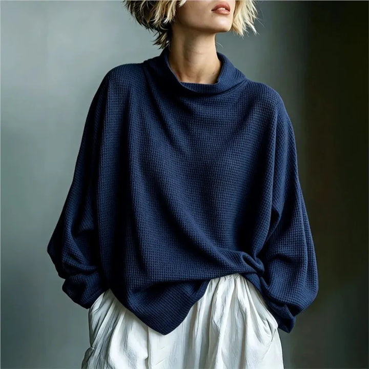 Iolanthe Waffle Knit Funnel Top