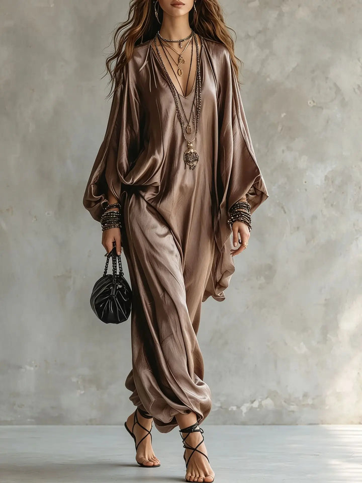 Aria Satin Wide Leg Jumpsuit