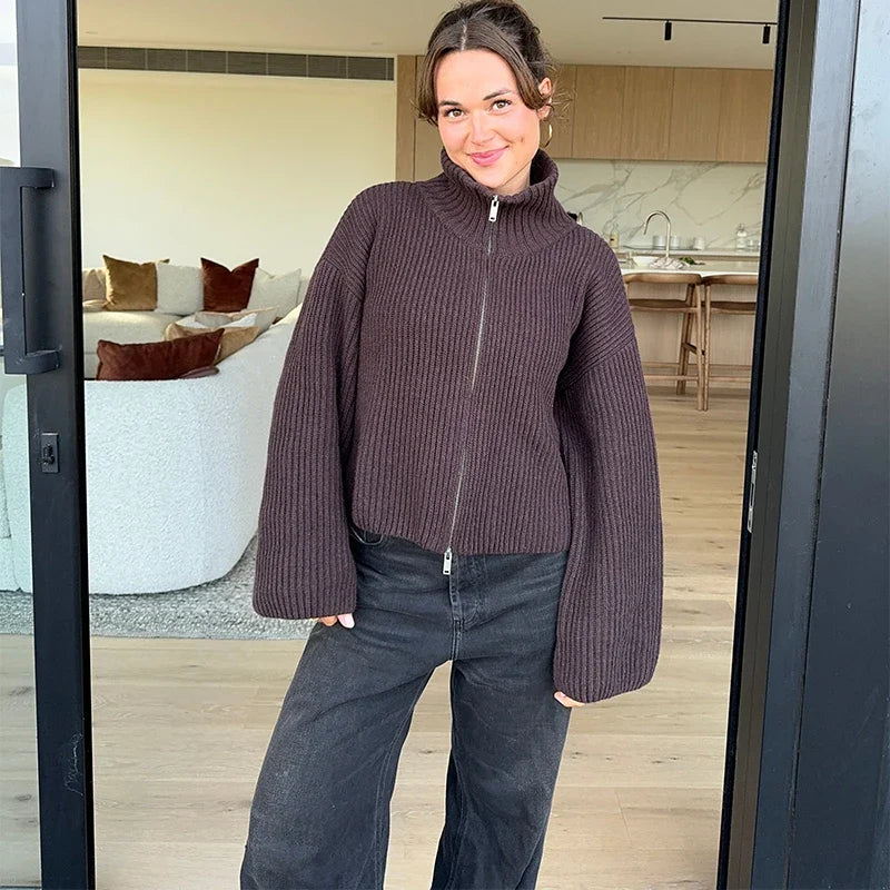 Rosalie Ribbed Mock Neck Sweater