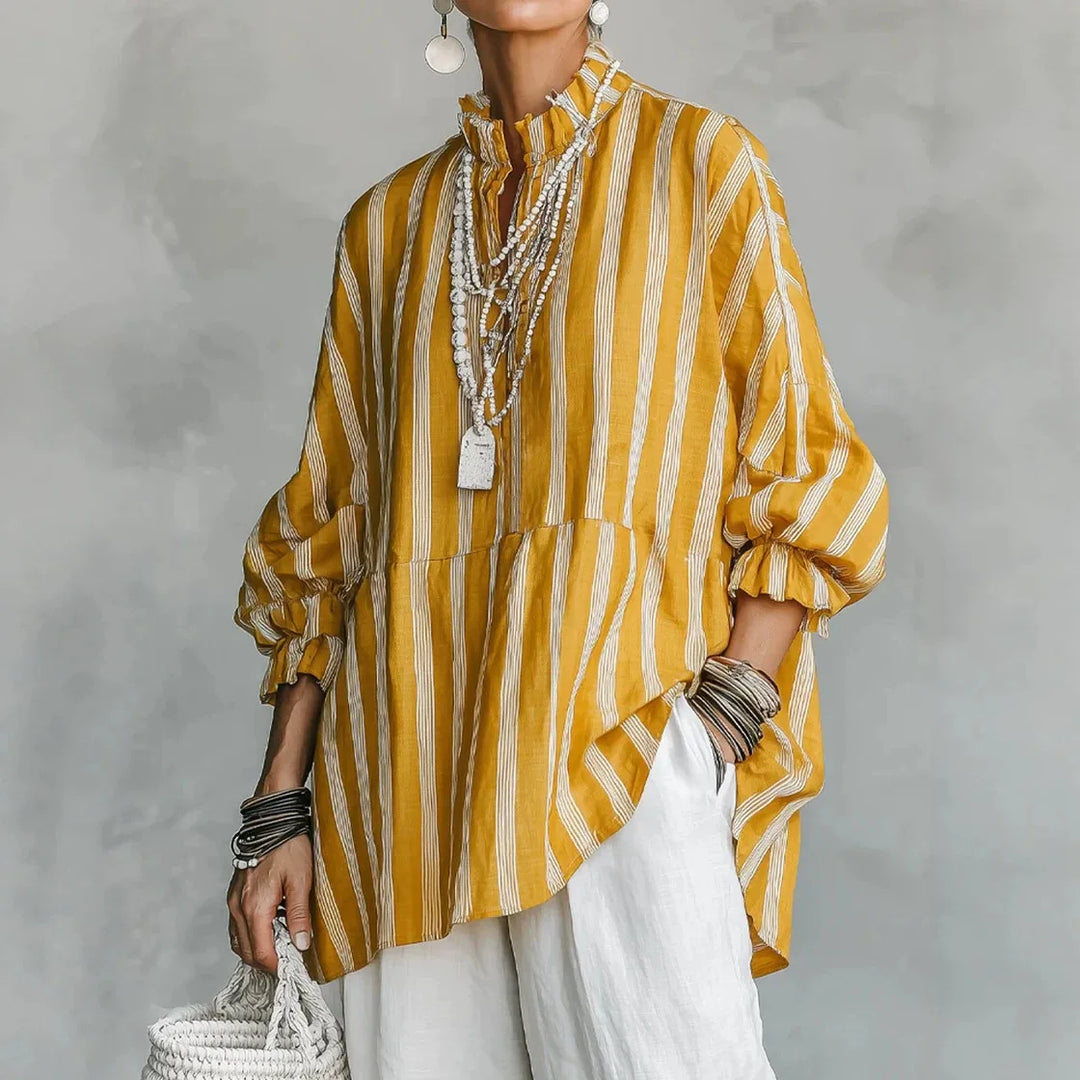 Claire Ruffle Neck Blouse