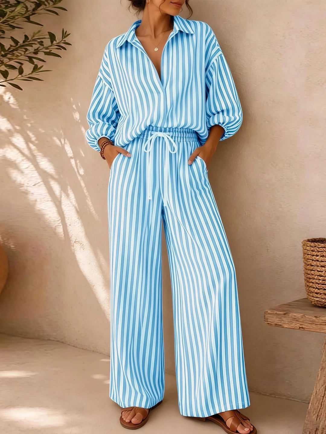 Celine Striped Two-Piece Set