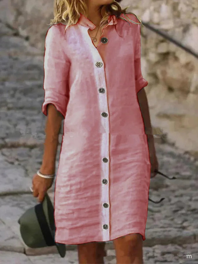Nerissa Button Front Mini Dress