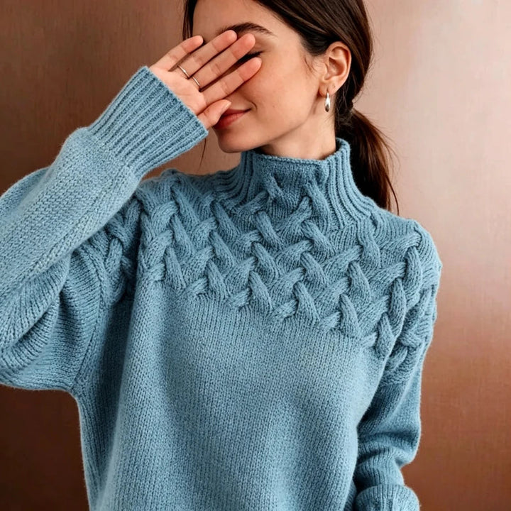 Wilhelmina Cable Knit Turtleneck