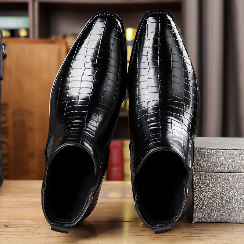 Alistair Croc Embossed Chelsea Boot