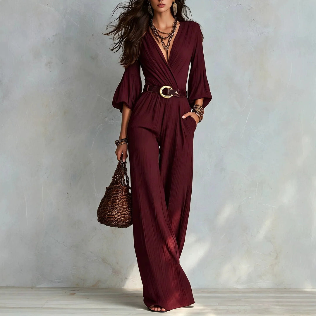 Amelia Elegant Wide Leg Jumpsuit