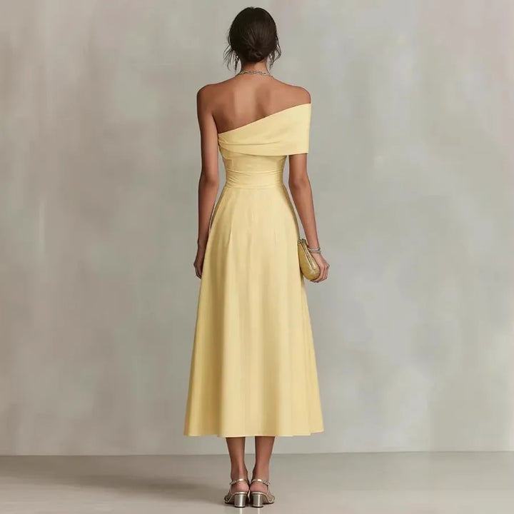 Estella One Shoulder Maxi Wedding Guest Dress
