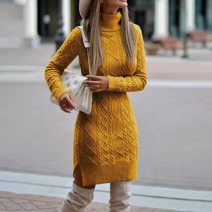 Ines Cable Knit Sweater Dress