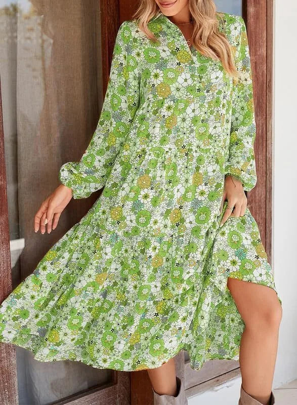Iris Floral Bohemian Maxi Dress