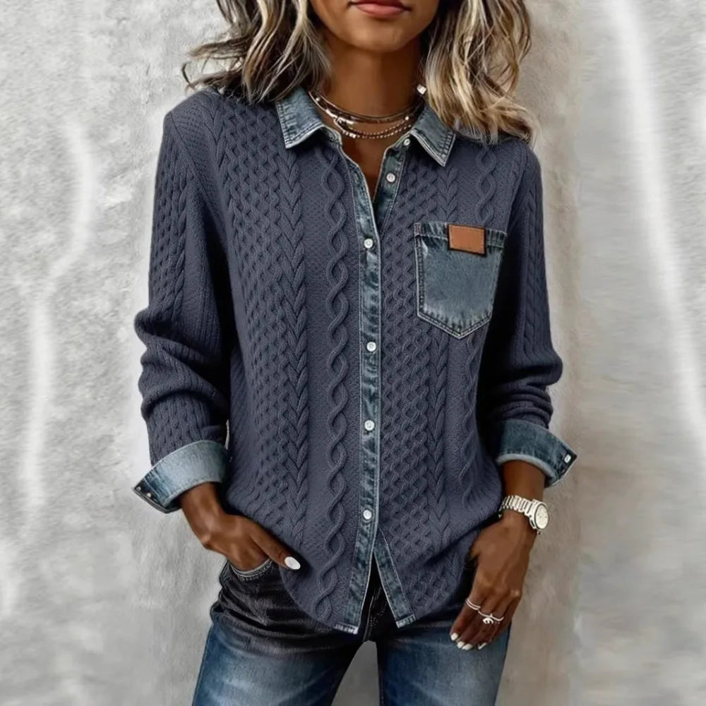 Sabine Cable Knit Overshirt