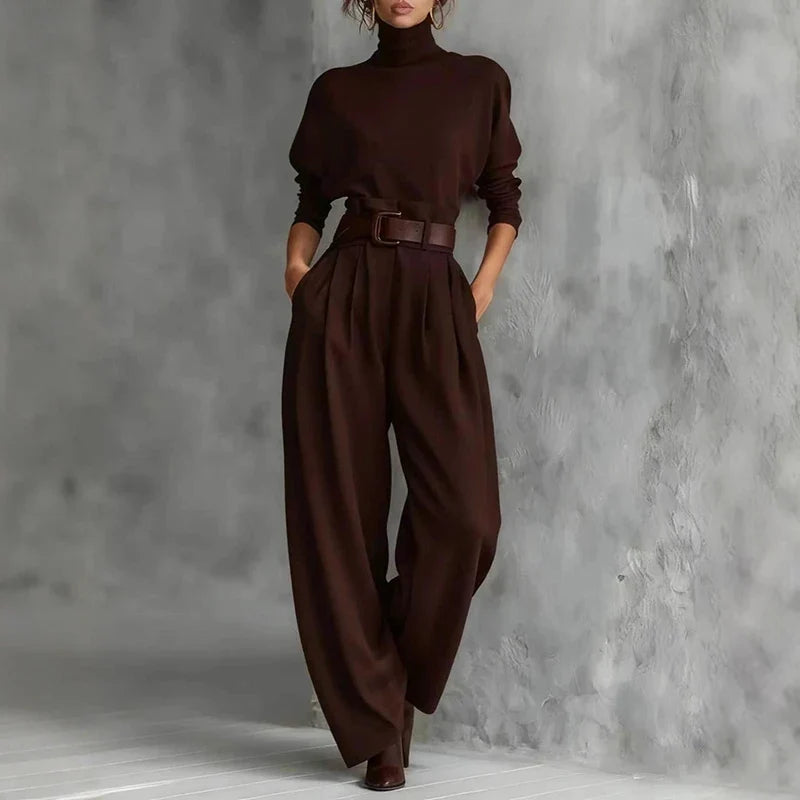 Laurel Elegant Turtleneck Pant Set