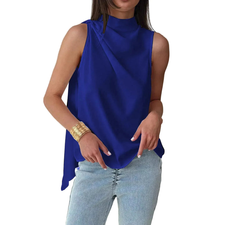 Zoey Elegant Sleeveless High Neck Blouse