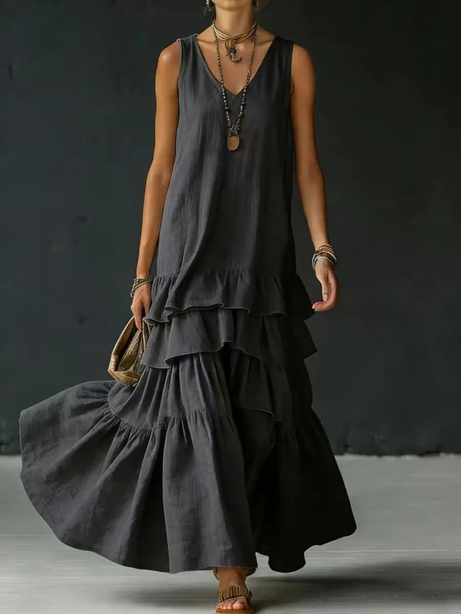 Amelia Tiered Ruffle Maxi Dress