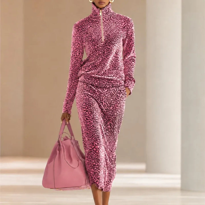 Marisette Leopard Skirt Set