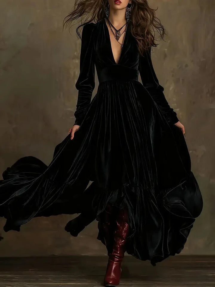 Beatrix Flowing Velvet Dress