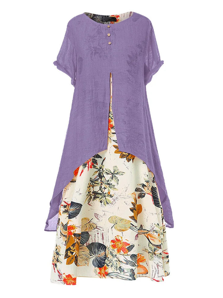 Alia Floral Patchwork Maxi Dress