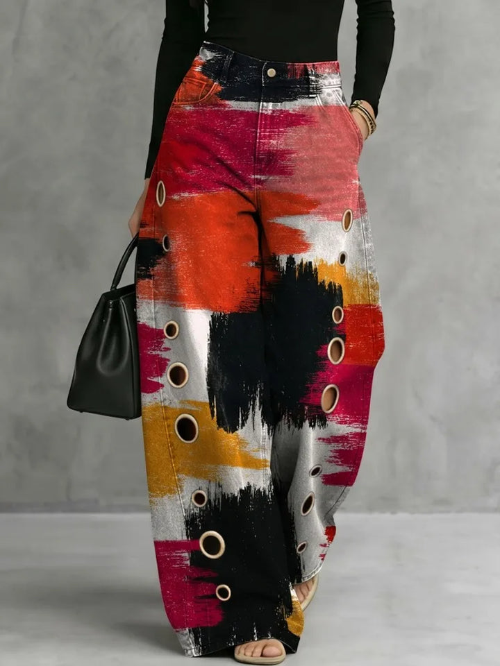 Vivana Printed Wide Leg Trousers
