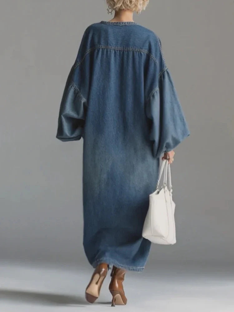 Linnea Relaxed Denim Maxi Dress
