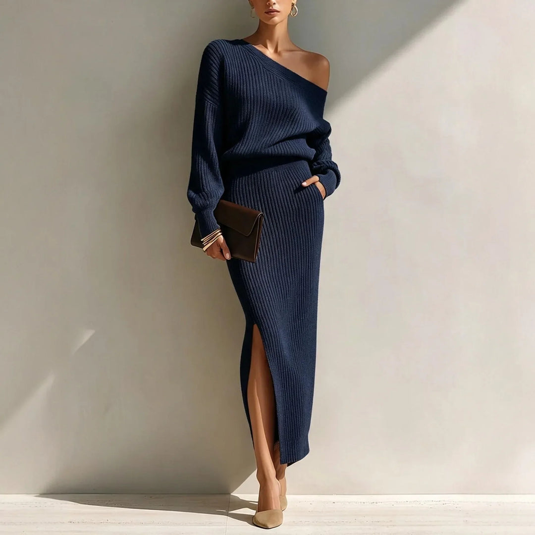 Marcelline Off Shoulder Knit Set