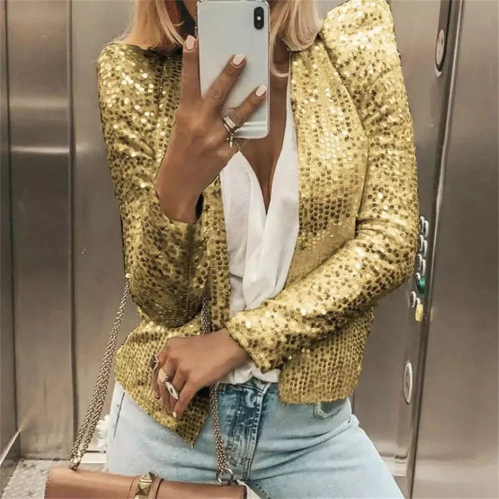 Adalina Sequin Crop Jacket