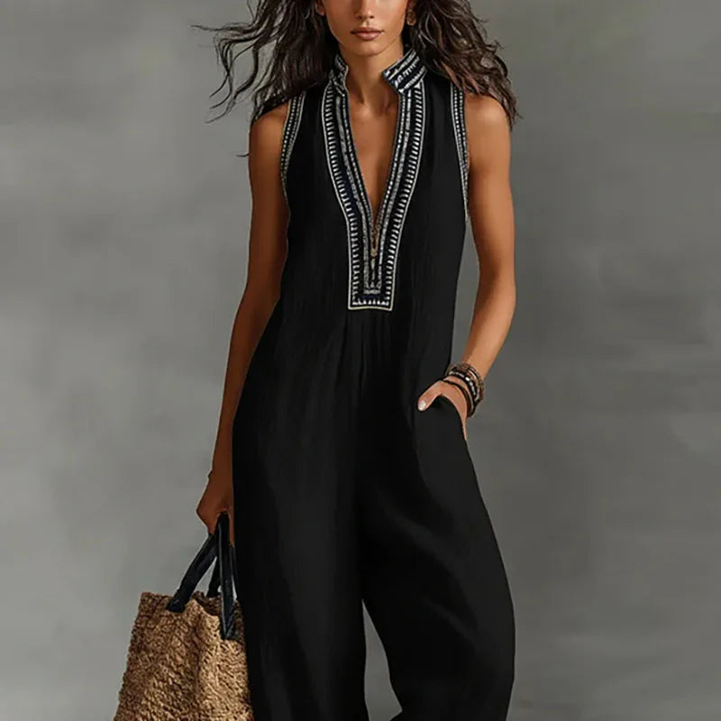Yasmine Lace Trim Jumpsuit