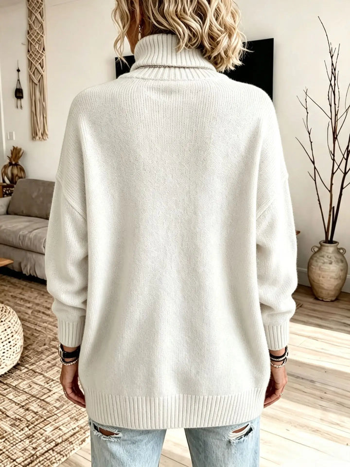 Genevieve Ribbed Turtleneck Sweater