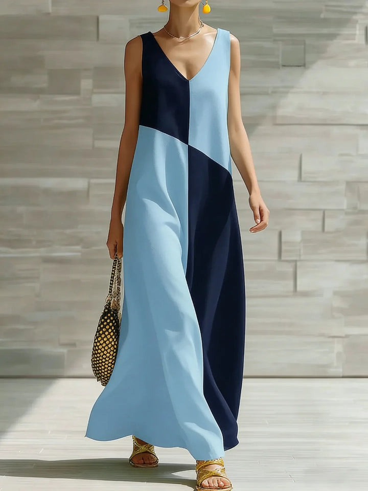 Oriane Color Block Maxi Dress